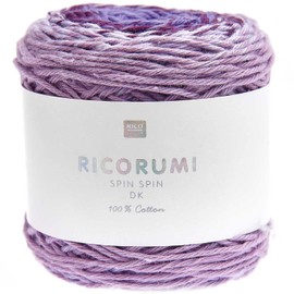 Ricorumi Spin Spin 50 g Colour 8 Purple Gradient Fine Cotton for Crocheting Amigurumi Figures from the New Ricorumi Books