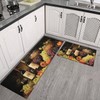 Red Wine Kitchen Rugs Sets of 2, 3D Grapes Farmhouse