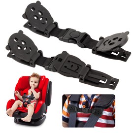 QOPAHI Anti Escape Baby Harness Chest Clip with Buckle, Prevent Children/Kids Taking Their Arms Out of High Chairs/Strollers/Baby Reins(2 Pack, Black)
