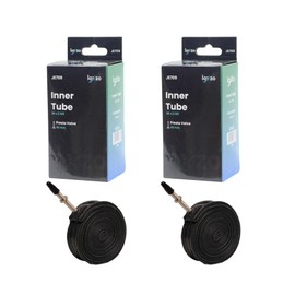 Laxzo ® Bike Tyre Inner Tube 26 x 2.125 Mountain MTB Bicycle High Puncture Resistance Butyl Rubber Presta Valve 40mm Road Racing & Hybrid Bike Black 2PCS