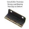 4 Pieces Tri-Fold Hinges Flexible Metal Hinges Decorative Box Hinges