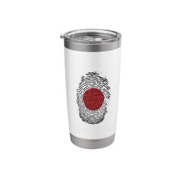 Retro Japan Flag Japanese Fingerprint Funny Japan Memes Stainless Steel Insulated Tumbler