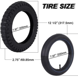 12.5x2.75 Tire Tube,SOGIME 12 1/2x2.75 Knobby Tires and Inner Tubes for MX350 MX400 Dirt Bike Electric Scooter Bike Tricycle,2 Pack