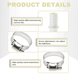 2 PCS Washing Machine Hose Connector, Dishwasher Drain Waste Hose Extension Pipe, Easy Installation, Strong Sealing, Suitable for Washing Machines, Dishwashers, with 4 Clamps