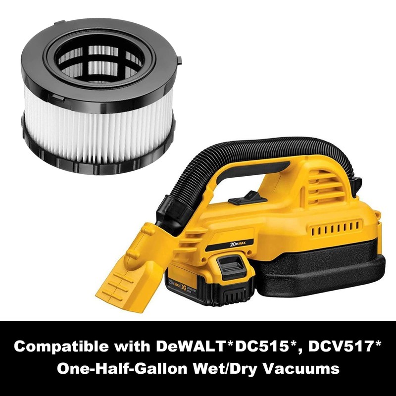 4 Pack HEPA Filter Replacement Compatible with DEWALT Wet Dry
