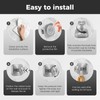 WingWider Shower Hooks for Inside Shower,Reusable Suction Cup Hooks for