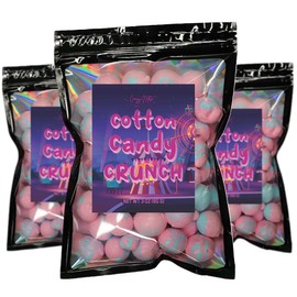 Crazy Nate's Adventure Taffy - Cotton Candy Crunch™ (3 PACK, Cotton Candy), pink/blue