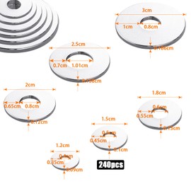 Washers M5 x 15 mm Large Pack of 240 Washers Stainless Steel 304