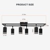 Ketom 6-Light Track Lighting Fixtures Ceiling, GU10 Black Led Ceiling