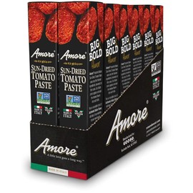 Amore Vegan Sun Dried Tomato Paste In A Tube - Non GMO Certified and Made In Italy 2.8 Ounce (Pack of 12)