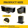 Qrooviiy 15° 4-Way Pegola Bracket Kits,DIY Slant Roof Post Brackets