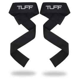 Tuff Lifting Straps - Wrist Straps for Weightlifting, Deadlifts, Powerlifting, and Strength Training - Ideal for Men and Women - ALL BLACK