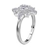 TJC Floral Ring White Cubic Zirconia CZ in 925 Sterling
