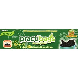 Bolsas para Basura Jumbo con Nudo Fácil, Jumbo 75Cm X 90Cm, Negro