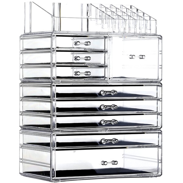 Extra Large Clear Makeup Organizer Skin Care Cosmetic Display Cases