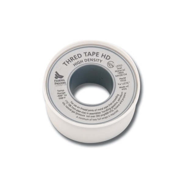 Gasoila White PTFE High Density Thred Tape Roll, -400 to