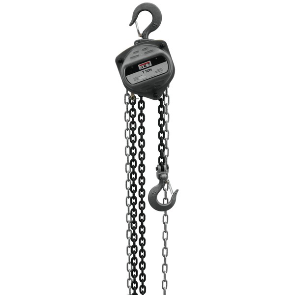 JET S90-100-10, 1-Ton Hand Chain Hoist with 10' Lift (101910)