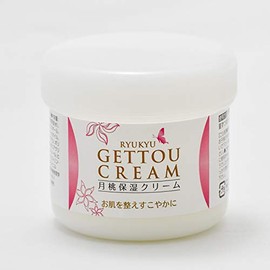 Okinawa Souvenir Distilled Water Ryukyu Moisturizing Cream, 3.5 oz (100 g) (Moon Peach)