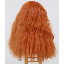 Linfairy 9-10 inch Doll Long Wig Curl 69 (Middle Orange)