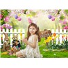 CYLYH 10x8ft Easter Bunny Backdrop - Happy Easter Day Background
