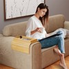 Bestjing Bamboo Sofa Arm Rest Tray Table for Couch -