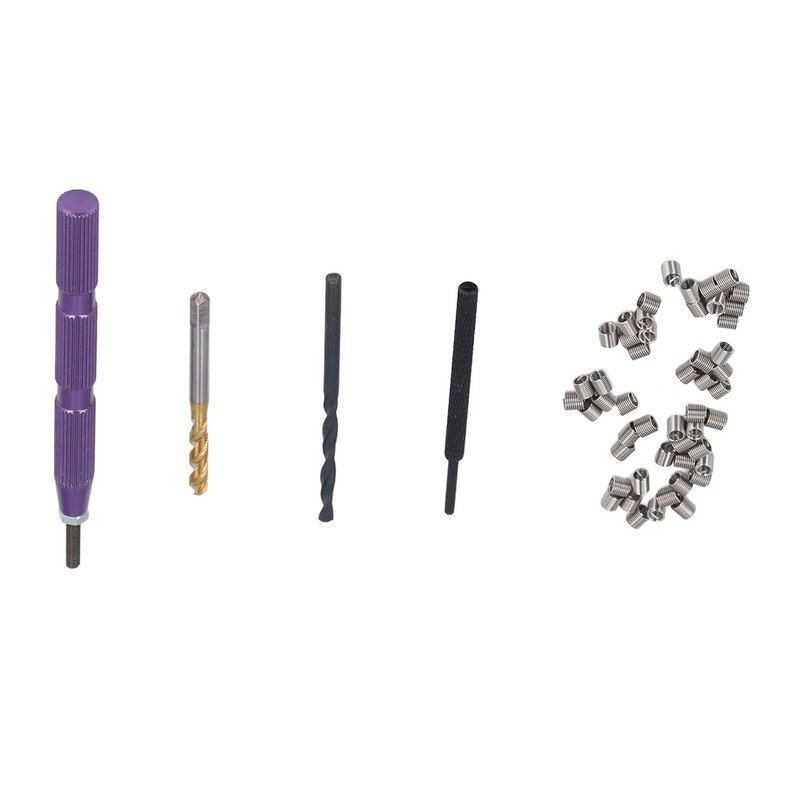 54 Pcs Thread Repair Kit M3x0.5x2D Thread Inserts Damaged Threads