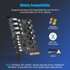 PCIe to USB 3.2 Gen 2 Card 7-Port(4A +3C), 10Gbps