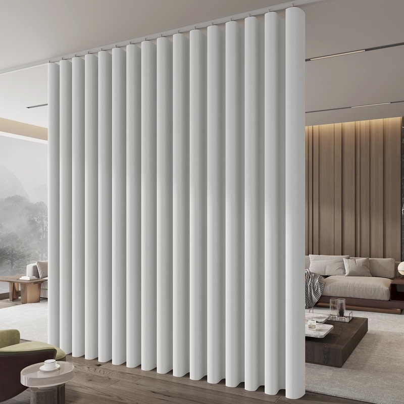 Jilron Room Divider Curtain Ceiling Curtain Track Set for Blackout