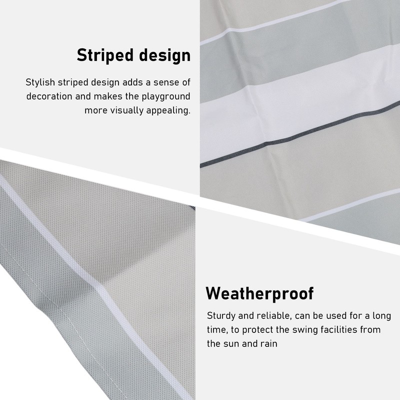 Swing Set Canopy Striped Heavy Duty Waterproof Swing Set Replacement