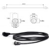Universal Power Cord for Recliner Chair - 2-Pin Power Adapter