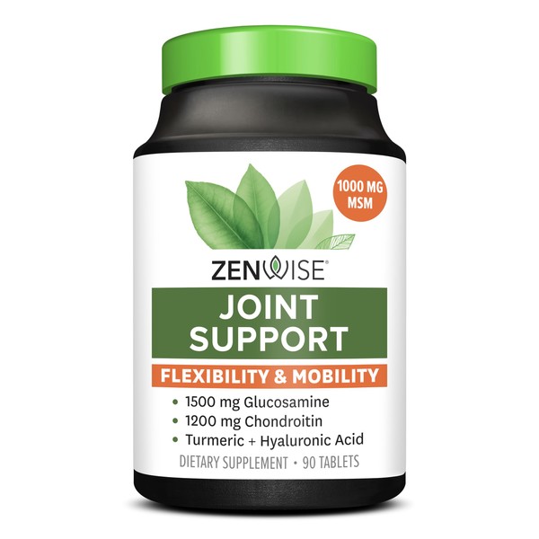 Zenwise Health Glucosamine Chondroitin MSM - Joint Support Turmeric Supplement