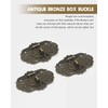 QLEUIFT 1 x Hasp Vintage Antique Clasps, Bronze Iron Design,