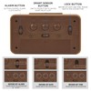 everwood Wooden Digital Battery Operated Alarm Clocks for Bedrooms, Beside,