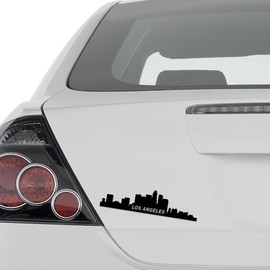 Los Angeles City Skyline California for Car Truck Motorcycle Windows Bumper Laptop Home Wall Decor Vinyl Sticker Decal - Size [10 in/25 cm] Wide Color- Gloss Black