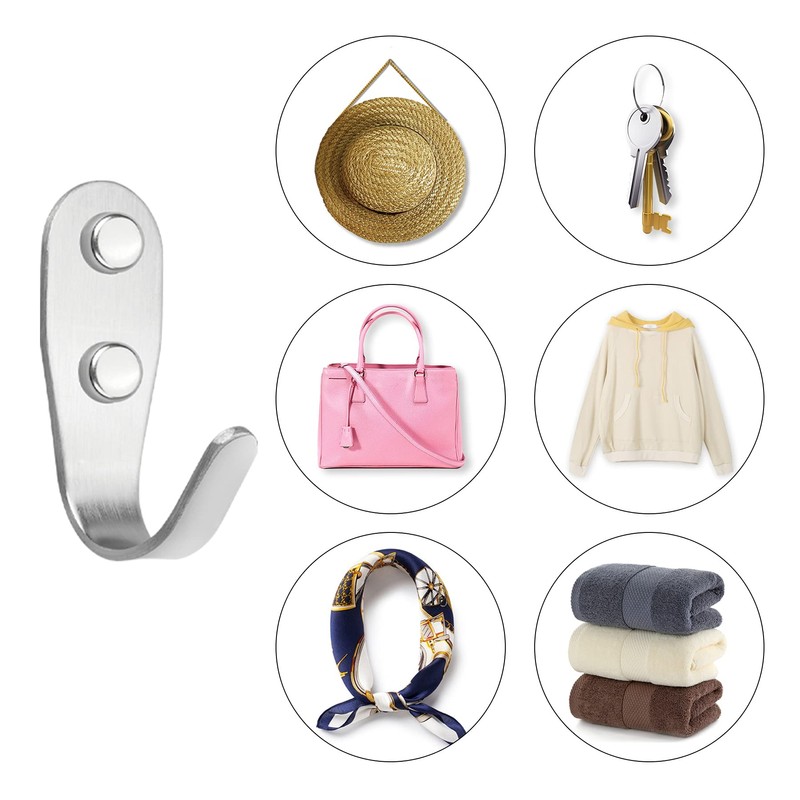 YSDMY 6 Pcs Coat Hooks Wall Mounted Hat Hook Robe