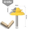 Mesee Mitre Milling Cutter, 8 mm Shank Gluing Cutter Router,