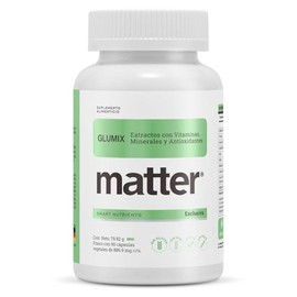 Matter Glumix, Suplemento con CinSulin®, Bio-Enhanced® R-ALA, Cromo TRAACS®, Magnesio Albion® y Gymnema, Apoyo al Metabolismo de Glucosa y Bienestar M