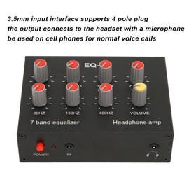 7 Band Sound Equalizer, Dual Channel Digital Equalizer, Output Input 12dB High Bass Adjustment Dual Channel Digital Equalizer