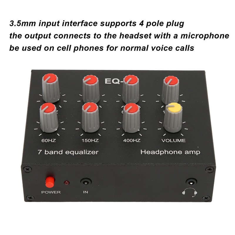 7 Band Sound Equalizer, Dual Channel Digital Equalizer, Output Input