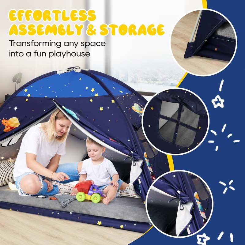Twin Bed Tent Twin Bed Canopy Indoor Blackout Privacy Tent