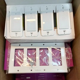 Vilbetor Smart WiFi Switch 4 Pole, Touch, White, ON-AUTOMATIC-ON, Compatible with Alexa