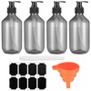 Pack of 4 Refillable Empty Shampoo Bottles, 300 ml Soap