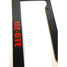 1JZGTE - Carbon Fiber with RED Automotive License Plate Frame - Super JDM 1JZ-GTE