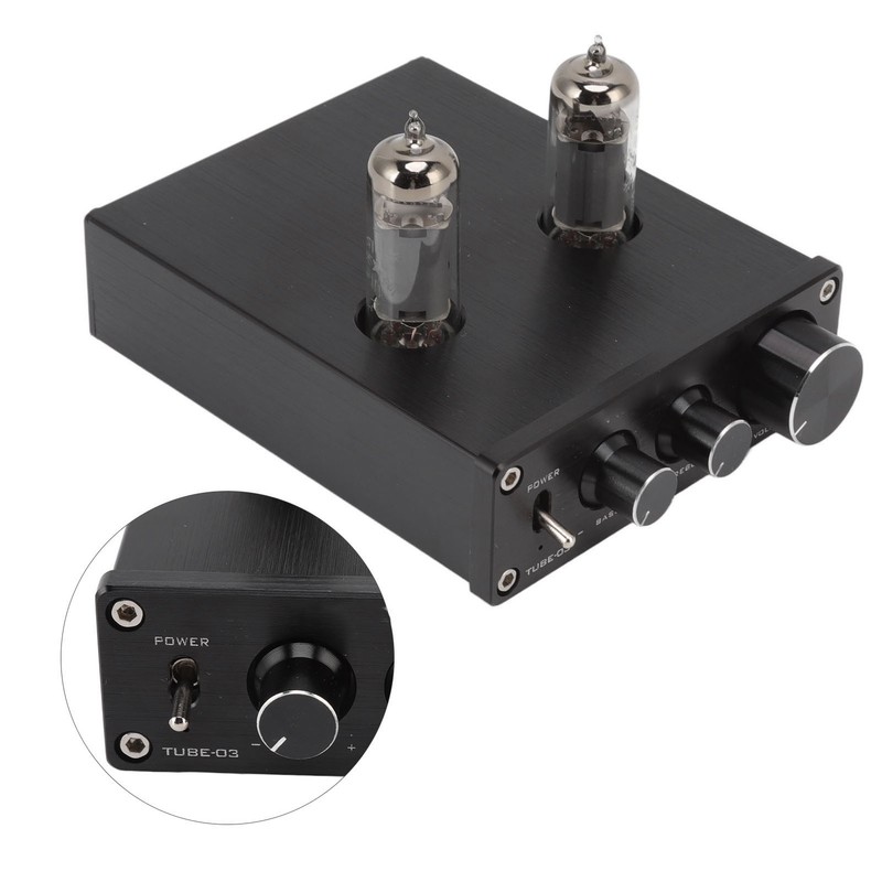 TUBE 03 Audio Amplifier Black with 6K4 Electronic Bile Duct