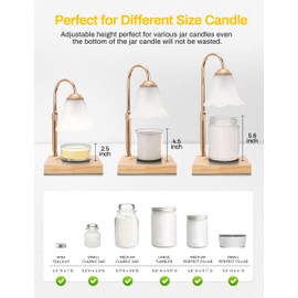 DORESshop Candle Warmer Lamp, Electric Candle Lamp Warmer with 2 Bulbs, Dimmable for Jar Candles, Ideal Gifts for Mom