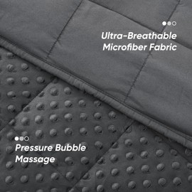 Weighted Blanket for Adults, Comfortable and Soft Throw Weighted Blanket with Premium Glass Beads for All Season 10 lbs 60"x80", Dark Grey