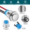 HOTUT 6 Pieces 12 mm Latching Push Button Switch, Waterproof