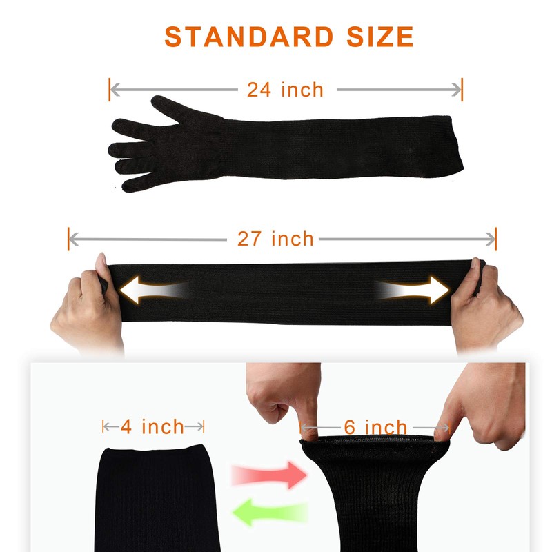 CAWANFLY Protective Kevlar Gloves with Sleeves - Level 5 Protection,