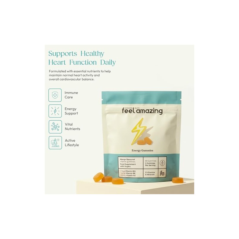 Feel Amazing Energy Complex Gummies - B Vitamins, Vitamin C