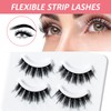 Natural False Eyelashes, 6D, 2 Pairs False Eyelashes, Fluffy Natural